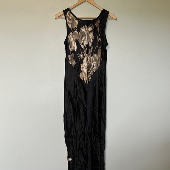 Carole Little dresses Vintage Black and Brown Floral Maxi Dress - Picture 5 of 6